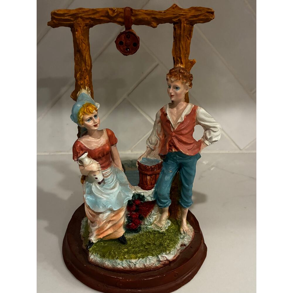 Man and Woman at Well Figurine 1975 Universal Statuary Corp Collection